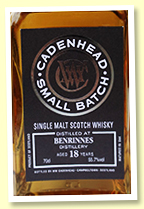 Benrinnes 18 yo 2000/2019 (55.7%, Cadenhead Small Batch, 4 bourbon barrels, 618 bottles) Benrinnes 18 yo 2000/2019 (55.7%, Cadenhead Small Batch, 4 bourbon barrels, 618 bottles)