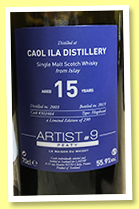 Caol Ila 15 yo 2003/2019 (55.9%, La Maison du Whisky, Artist #9, hogshead, cask #302464, 290 bottles)