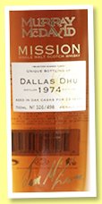 Dallas Dhu 29 yo 1974/2003 (46%, Murray McDavid, Mission, sherry, 498 bottles) Dallas Dhu 29 yo 1974/2003 (46%, Murray McDavid, Mission, sherry, 498 bottles)