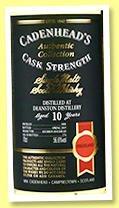 Deanston 10 yo 2008/2019 (56.6%, Cadenhead, Authentic Collection, bourbon hogshead, 276 bottles) Deanston 10 yo 2008/2019 (56.6%, Cadenhead, Authentic Collection, bourbon hogshead, 276 bottles)