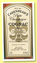 Distillerie Charpentier 35 yo (54.2%, Cadenhead, Cognac, Petite Champagne, 2019)Distillerie Charpentier 35 yo (54.2%, Cadenhead, Cognac, Petite Champagne, 2019)