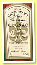 Distillerie Charpentier 40 yo (61.6%, Cadenhead, Cognac, Petite Champagne, 264 bottles, 2019) Distillerie Charpentier 40 yo (61.6%, Cadenhead, Cognac, Petite Champagne, 264 bottles, 2019)