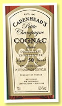 Distillerie Charpentier 50 yo (62.4%, Cadenhead, Cognac, Petite Champagne, 2019) Distillerie Charpentier 50 yo (62.4%, Cadenhead, Cognac, Petite Champagne, 2019)