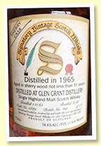 Glen Grant 31 yo 1965/1996 (58.4%, Signatory Vintage for USA, cask #5849, sherry, 176 bottles) Glen Grant 31 yo 1965/1996 (58.4%, Signatory Vintage for USA, cask #5849, sherry, 176 bottles)