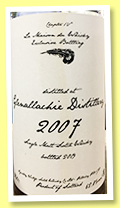 Glenallachie 2007/2019 (62.8%, La Maison du Whisky, Chapter IV, sherry hogshead, cask # 900170) Glenallachie 2007/2019 (62.8%, La Maison du Whisky, Chapter IV, sherry hogshead, cask # 900170)