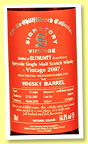 Glenlivet 11 yo 2007/2018 (66.8%, Signatory Vintage for The Whisky Barrel, 1st fill sherry hogshead, cask #900134, 315 bottles) Glenlivet 11 yo 2007/2018 (66.8%, Signatory Vintage for The Whisky Barrel, 1st fill sherry hogshead, cask #900134, 315 bottles)