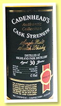 Highland Park 30 yo 1989/2019 (47.4%, Cadenhead, Authentic Collection, hogshead, 240 bottles)
