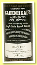 Kinclaith 24 yo 1965/1989 (51.4%, Cadenhead, 150th Anniversary) 