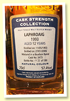 Laphroaig 12 yo 1993/2006 (57.4%, Signatory Vintage Cask Strength Collection, cask #3473, bourbon barrel, 199 bottles)