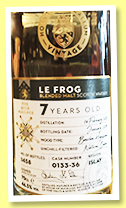 Le Frog 7 yo 2011/2019 (46.5%, House of McCallum, bourbon hogsheads, casks #0133-36, 1458 bottles)