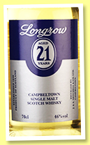 Longrow 21 yo 1994/2016 (46%, OB, refill bourbon hogshead, 230 bottles) Longrow 21 yo 1994/2016 (46%, OB, refill bourbon hogshead, 230 bottles)