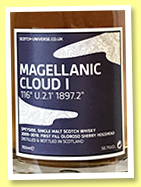 Magellanic Cloud #1 2009/2019 ‘116° U.2.1' 1897.2’ (58.7%, Scotch Universe, 1st Fill Oloroso Sherry Hogshead) Magellanic Cloud #1 2009/2019 ‘116° U.2.1' 1897.2’ (58.7%, Scotch Universe, 1st Fill Oloroso Sherry Hogshead)