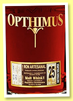 Opthimus 25 yo ‘finished in Malt Whisky’ (43%, OB, Oliver & Oliver, Dominican Republic, 2014)