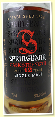Springbank 12 yo (53.2%, OB, bottled 2014) Springbank 12 yo (53.2%, OB, bottled 2014)