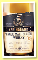 Springbank 25 yo 1993/2019 (52.3%, The Perfect Fifth, 1st fill sherry, cask #315, 522 bottles)
