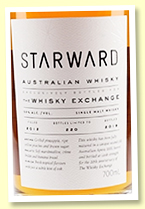 Starward 7 yo 2012/2019 (59%, OB for The Whisky Exchange ‘20th Anniversary’, refill Australian Apera cask, 220 bottles) Starward 7 yo 2012/2019 (59%, OB for The Whisky Exchange ‘20th Anniversary’, refill Australian Apera cask, 220 bottles)