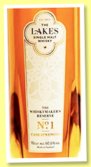 The Lakes ‘Whiskymaker’s Reserve No.1’ (60.6%, OB, England, 2019) The Lakes ‘Whiskymaker’s Reserve No.1’ (60.6%, OB, England, 2019)