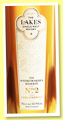 The Lakes ‘Whiskymaker’s Reserve No.2’ (60.9%, OB, England, 2019) The Lakes ‘Whiskymaker’s Reserve No.2’ (60.9%, OB, England, 2019)