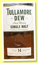Tullamore D.e.w. 14 yo (41.3%, OB, Irish single malt, 2019) Tullamore D.e.w. 14 yo (41.3%, OB, Irish single malt, 2019)