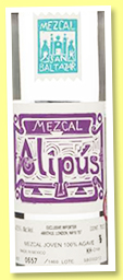 Alipus ‘San Baltazar’ (47.5%, OB, mezcal, blanco, 1420 bottles, +/-2018?) Alipus ‘San Baltazar’ (47.5%, OB, mezcal, blanco, 1420 bottles, +/-2018?)