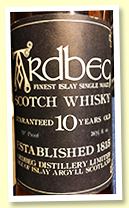 Ardbeg 10 yo (70 proof, OB, bottled circa 1976) Ardbeg 10 yo (70 proof, OB, bottled circa 1976)