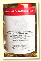 Ardnamurchan 4 yo 2015/2020 (62.8%, OB for virtual tasting, cask #426, 1st fill barrel, 165 miniatures) Ardnamurchan 4 yo 2015/2020 (62.8%, OB for virtual tasting, cask #426, 1st fill barrel, 165 miniatures)