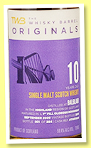 Balblair 10 yo 2009/2019 (59.4%, The Whisky Barrel Originals, 1st fill oloroso hogshead, cask #TWB1008, 284 bottles)
