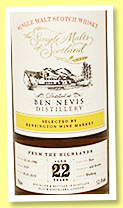 Ben Nevis 22 yo 1996/2019 (53.4%, The Single Malts of Scotland for Kensington Wine Market, butt, cask #1659, 440 bottles) Ben Nevis 22 yo 1996/2019 (53.4%, The Single Malts of Scotland for Kensington Wine Market, butt, cask #1659, 440 bottles)