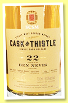 Ben Nevis 22 yo 1997/2019 (52.5%, Cask & Thistle for SCSM, China, refill butt, cask #126, 300 bottles) Ben Nevis 22 yo 1997/2019 (52.5%, Cask & Thistle for SCSM, China, refill butt, cask #126, 300 bottles)