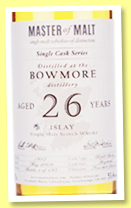 Bowmore 26 yo 1982/2009 (53.4%, Master of Malt, refill sherry hogshead, 195 bottles) 