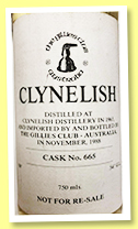 Clynelish 1965/1988 (54%, The Gillies Club Australia, cask #665)