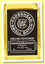Craigellachie 11 yo 2007/2019 (54%, Cadenhead, Small Batch, 834 bottles) Craigellachie 11 yo 2007/2019 (54%, Cadenhead, Small Batch, 834 bottles)