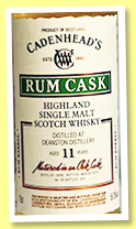 Deanston 11 yo 2008/2019 (58%, Cadenhead, Rum Cask, 264 bottles)