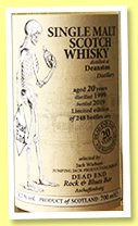 Deanston 20 yo 1999/2019 (54.7%, Dead End Rock & Blues Bar, bourbon, 248 bottles)