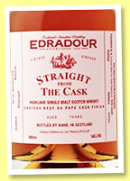 Edradour 10 yo 2002/2012 (58.3%, OB, Straight from the Cask, Château Neuf du Pape finish) Edradour 10 yo 2002/2012 (58.3%, OB, Straight from the Cask, Château Neuf du Pape finish)