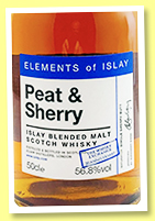 Elements of Islay ‘Peat & Sherry’ (56.8%, The Whisky Exchange 20th Anniversary, Islay blended malt, 2019) Elements of Islay ‘Peat & Sherry’ (56.8%, The Whisky Exchange 20th Anniversary, Islay blended malt, 2019)