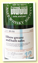 Glen Elgin 12 yo 2006 (55.6%, Scotch Malt Whisky Society #85.51 ‘Elbow grease and bath salts’, refill hogshead, 278 bottles)
