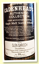 Glen Garioch 18 yo 1974/1992 (54.9%, Cadenhead 150th Anniversary)