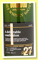 Glen Ord 27 yo 1991/2019 (41.3%, Scotch Malt Whisky Society, #77.53, ‘A delectable confection’, 1st fill bourbon barrel, 127 bottles)