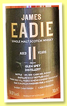 Glen Spey 11 yo 2007/2019 (58.9%, James Eadie, PX sherry finish, cask #805410, 288 bottles) 