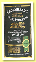 Glenallachie-Glenlivet 26 yo 1992/2019 (54.8%, Cadenhead, Authentic Collection, bourbon hogshead, 240 bottles)