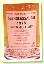 Glenglassaugh 40 yo 1978/2018 (40.9%, Signatory 30th Anniversary, hogshead, cask #258, 154 bottles)