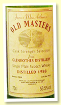 Glenrothes 1988/2004 (53.5%, James MacArthur ‘Old Masters’, cask #7022) Glenrothes 1988/2004 (53.5%, James MacArthur ‘Old Masters’, cask #7022)