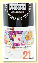 Glenrothes 21 yo 1997/2019 (57.2%, Scotch Malt Whisky Society, #30.106 ‘Succulent, scintillating, substantial’, 2nd fill PX cask, 681 bottles) Glenrothes 21 yo 1997/2019 (57.2%, Scotch Malt Whisky Society, #30.106 ‘Succulent, scintillating, substantial’, 2nd fill PX cask, 681 bottles)