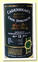 Glenrothes-Glenlivet 18 yo 2001/2019 (51.7%, Cadenhead Authentic Collection, hogshead, 216 bottles) Glenrothes-Glenlivet 18 yo 2001/2019 (51.7%, Cadenhead Authentic Collection, hogshead, 216 bottles)