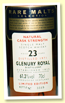 Glenury Royal 23 yo 1971/1995 (61.3%, OB ‘Rare Malts’, sherry)