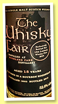 Highland Park 15 yo 2003/2018 (52.6%, The Whisky Fair Limburg 2019, bourbon hogshead) Highland Park 15 yo 2003/2018 (52.6%, The Whisky Fair Limburg 2019, bourbon hogshead)