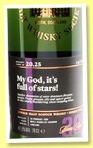 Inverleven 30 yo 1989/2019 (47.5%, Scotch Malt Whisky Society, #20.25, refill bourbon barrel, ‘My God, it's full of stars!’ 128 bottles) Inverleven 30 yo 1989/2019 (47.5%, Scotch Malt Whisky Society, #20.25, refill bourbon barrel, ‘My God, it's full of stars!’ 128 bottles)