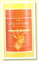 Isle Of Jura 24 yo 1987/2011 (53.9%, Private bottling for Vic Pulleyn by Bruichladdich Distillery, cask #198, 253 bottles) Isle Of Jura 24 yo 1987/2011 (53.9%, Private bottling for Vic Pulleyn by Bruichladdich Distillery, cask #198, 253 bottles)