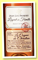 Jean-Luc Pasquet ‘Le Cognac de Christian L.88’ (54.1%, OB, Petite Champagne, 303 bottles, 2019)